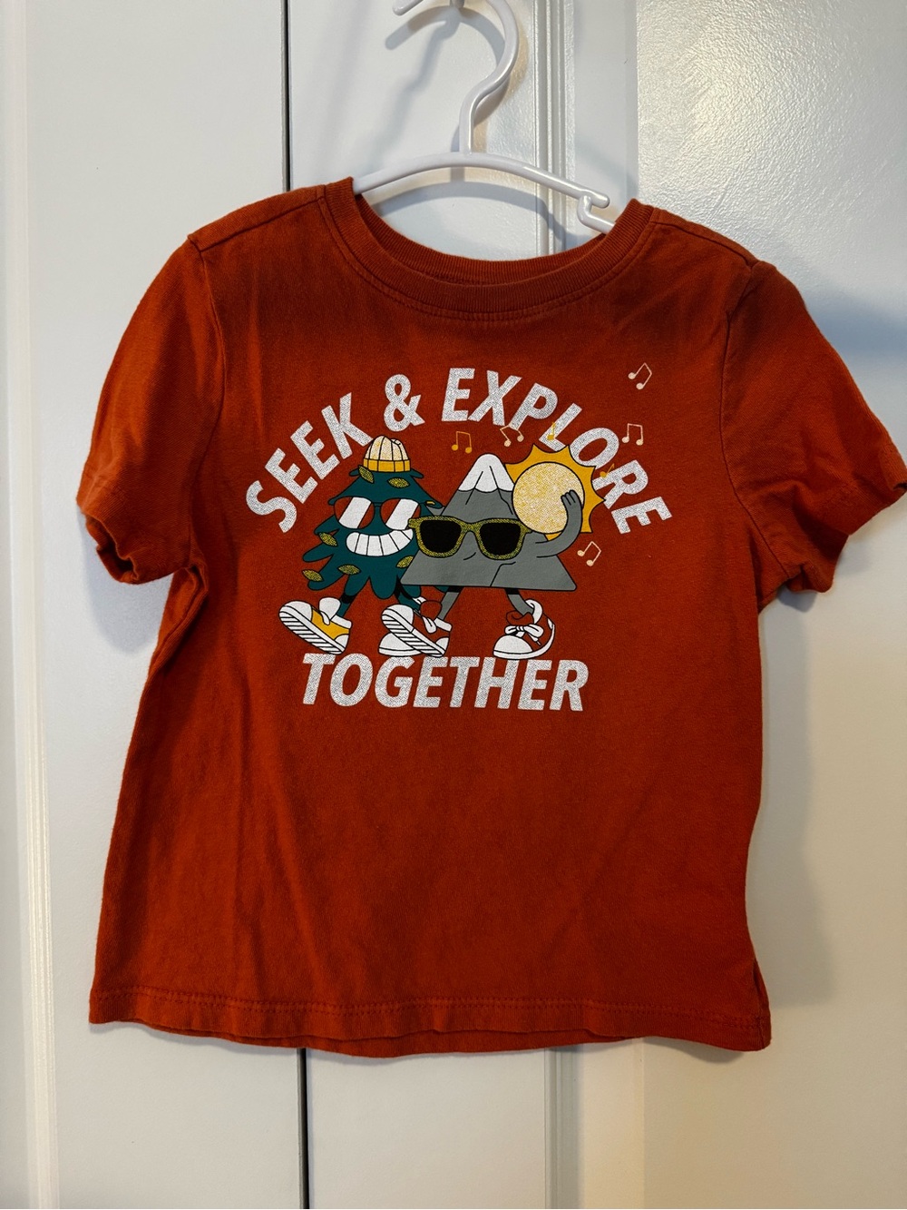 Old Navy Seek & Explore Together Kids' Graphic Tee - Rust Red
